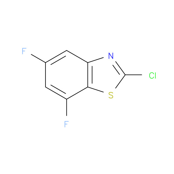 2-CHLORO-5,7-DIFLUOROBENZO[D]THIAZOLE 化学構造式