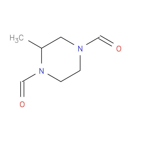 1,4-Piperazinedicarboxaldehyde,2-methyl- 化学構造式