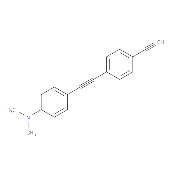 4-((4-Ethynylphenyl)ethynyl)-N,N-dimethylaniline 化学構造式