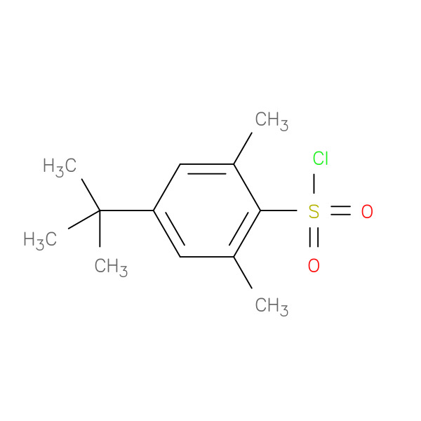 4-tert-Butyl-2,6-dimethylbenzenesulfonyl chloride 化学構造式