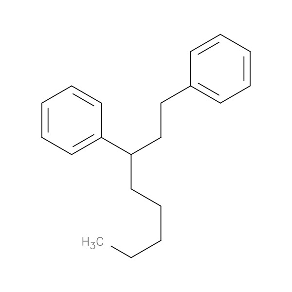 Benzene, 1,1'-(1-pentyl-1,3-propanediyl)bis- 化学構造式
