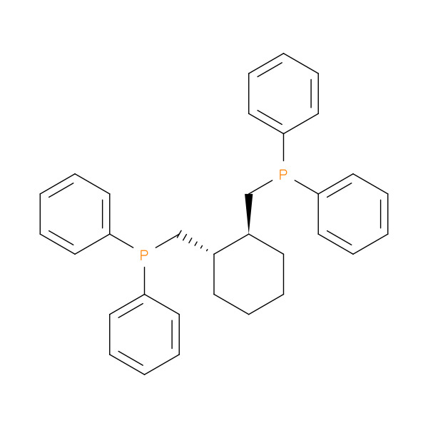 (1S,2S)-(+)-1,2-BIS(DIPHENYLPHOSPHINOMETHYL)CYCLOHEXANE 化学構造式