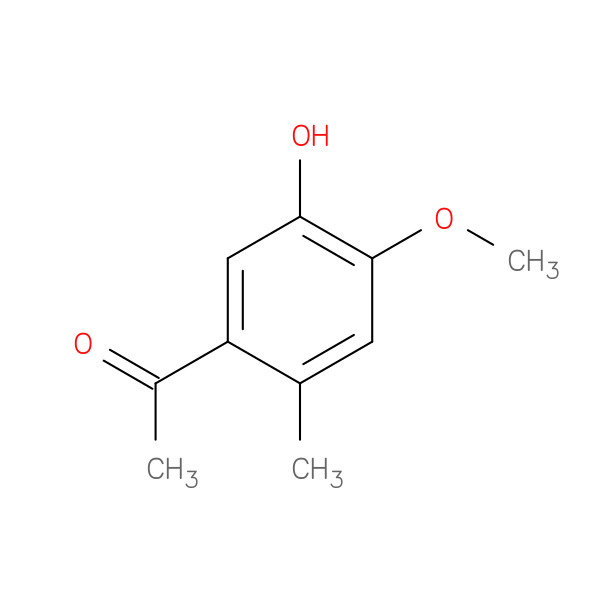 1-(5-Hydroxy-4-methoxy-2-methylphenyl)ethanone 化学構造式