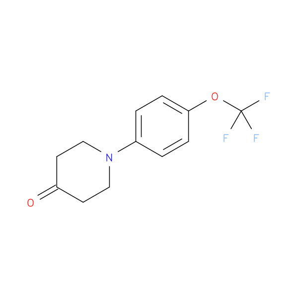 1-(4-(Trifluoromethoxy)phenyl)piperidin-4-one 化学構造式