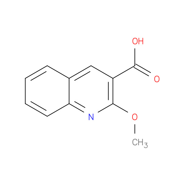3-Quinolinecarboxylic acid, 2-methoxy- 化学構造式