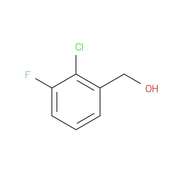 (2-Chloro-3-fluorophenyl)methanol 化学構造式