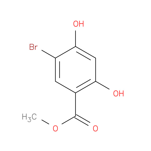 METHYL 5-BROMO-2,4-DIHYDROXYBENZOATE 化学構造式