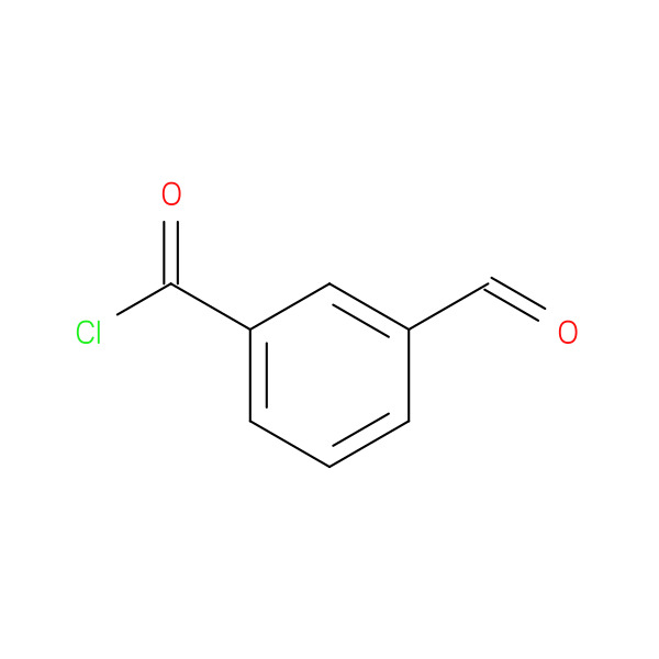Benzoyl chloride, 3-formyl- (9CI) 化学構造式