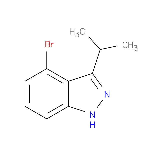4-BROMO-3-ISOPROPYL-1H-INDAZOLE 化学構造式