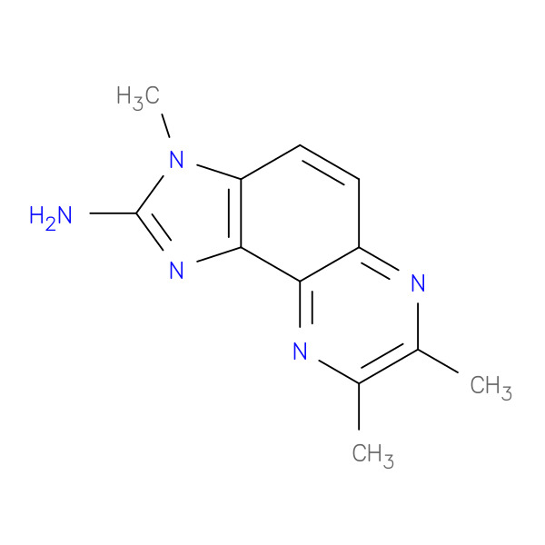 2-Amino-3,7,8-trimethyl-3H-imidazo[4,5-f]quinoxaline 化学構造式