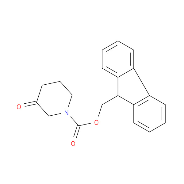 (9H-Fluoren-9-yl)methyl 3-oxopiperidine-1-carboxylate 化学構造式