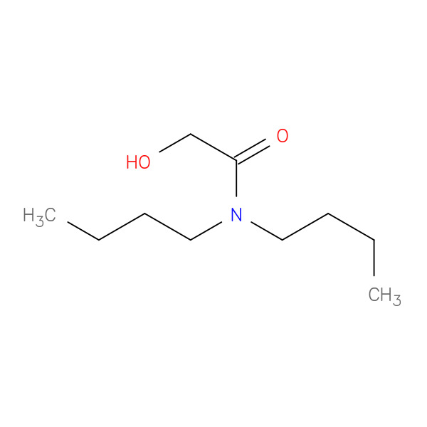 Acetamide, N,N-dibutyl-2-hydroxy- 化学構造式