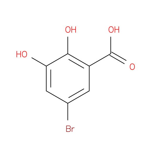 5-Bromo-2,3-dihydroxybenzoic acid 化学構造式