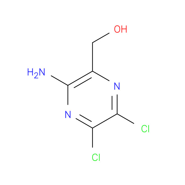 (3-Amino-5,6-dichloropyrazin-2-yl)methanol 化学構造式