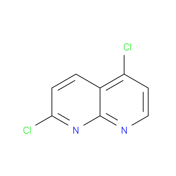 2,5-Dichloro-1,8-naphthyridine 化学構造式