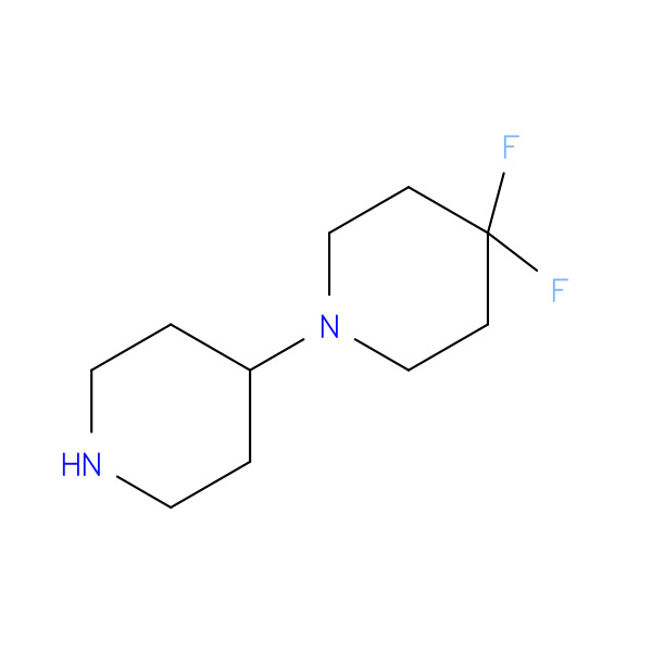 1,4'-Bipiperidine, 4,4-difluoro- 化学構造式