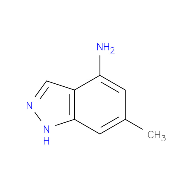 6-METHYL-1H-INDAZOL-4-AMINE 化学構造式