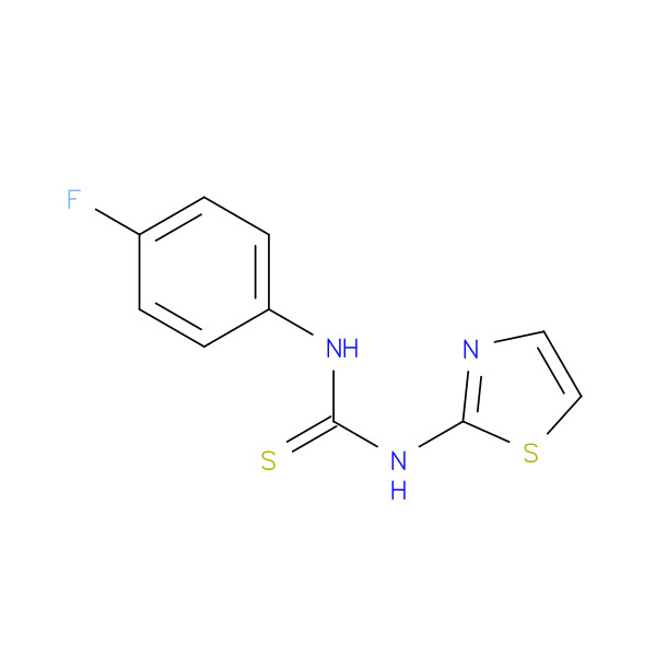 Thiourea, N-(4-fluorophenyl)-N'-2-thiazolyl- 化学構造式
