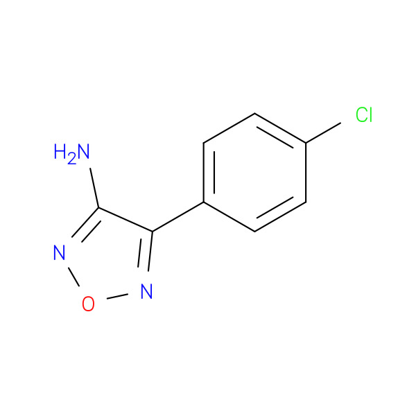 1,2,5-Oxadiazol-3-amine, 4-(4-chlorophenyl)- 化学構造式
