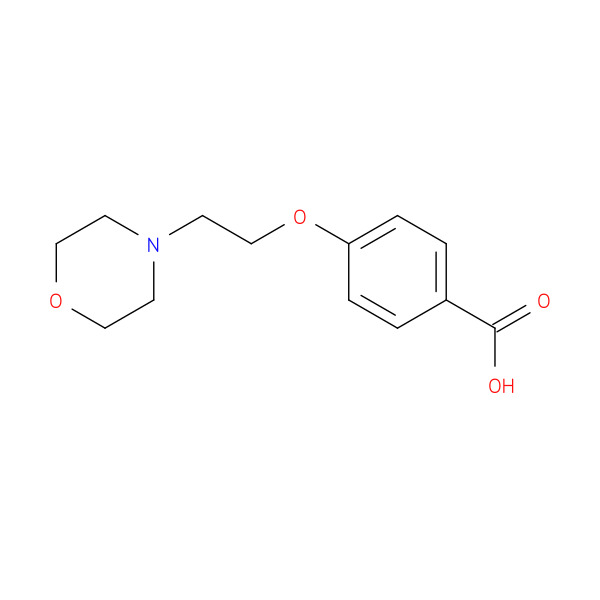 4-(2-Morpholin-4-yl-ethoxy)-benzoic acid 化学構造式