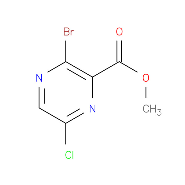 Methyl 3-bromo-6-chloropyrazine-2-carboxylate 化学構造式