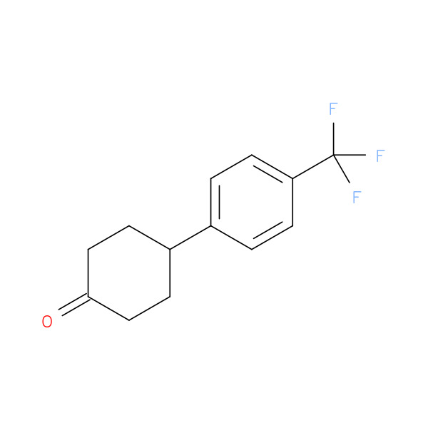 4-(4-(Trifluoromethyl)phenyl)cyclohexanone 化学構造式