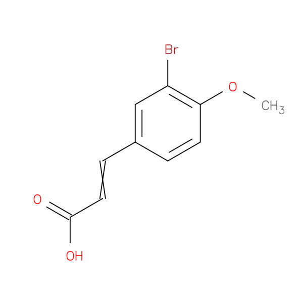 3-BROMO-4-METHOXYCINNAMIC ACID 化学構造式