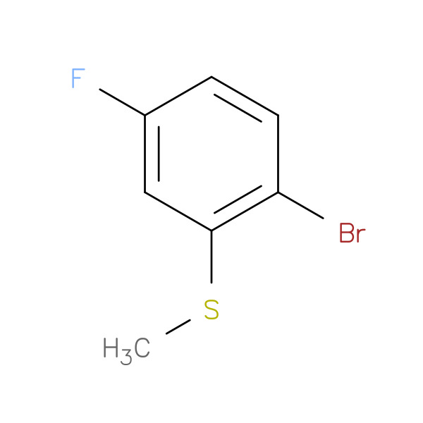 2-Bromo-5-fluorothioanisole 化学構造式