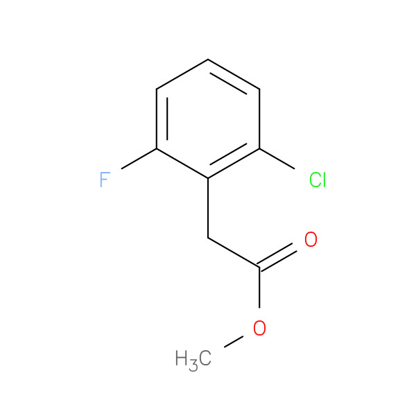 Methyl 2-(2-chloro-6-fluorophenyl)acetate 化学構造式
