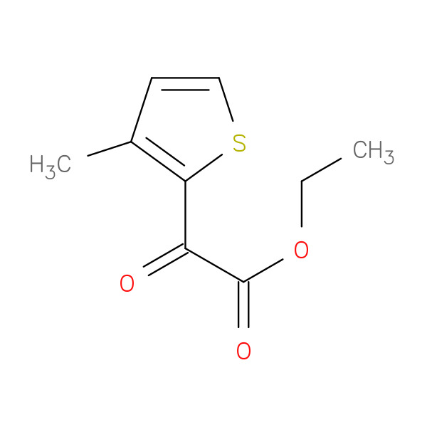 Ethyl 3-methylthiophene-2-glyoxylate 化学構造式