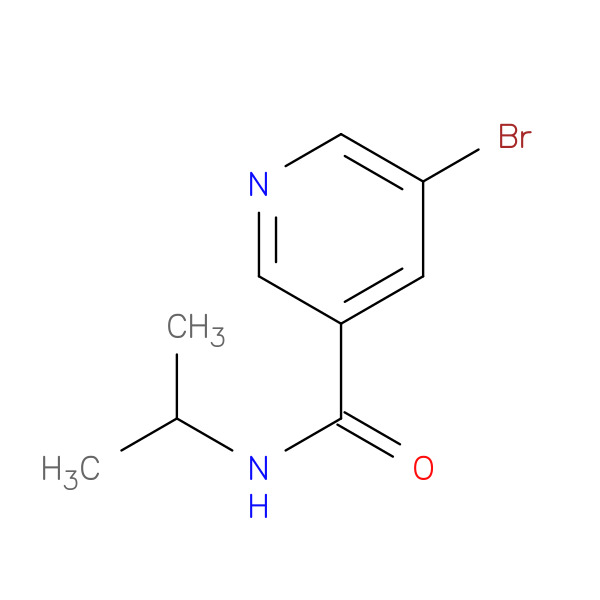 5-Bromo-N-isopropylnicotinamide 化学構造式