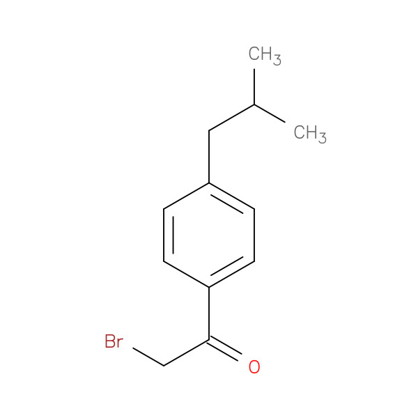 Ethanone, 2-bromo-1-[4-(2-methylpropyl)phenyl]- 化学構造式