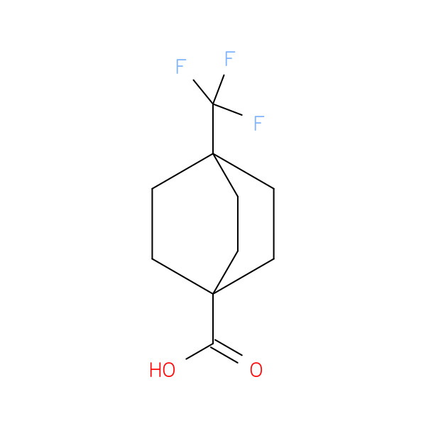 Bicyclo[2.2.2]octane-1-carboxylic acid, 4-(trifluoromethyl)- 化学構造式
