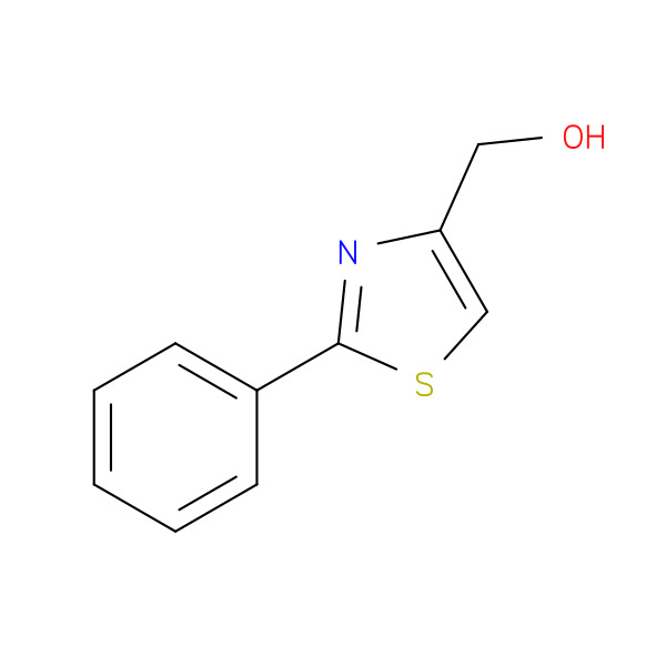 (2-Phenylthiazol-4-yl)methanol 化学構造式
