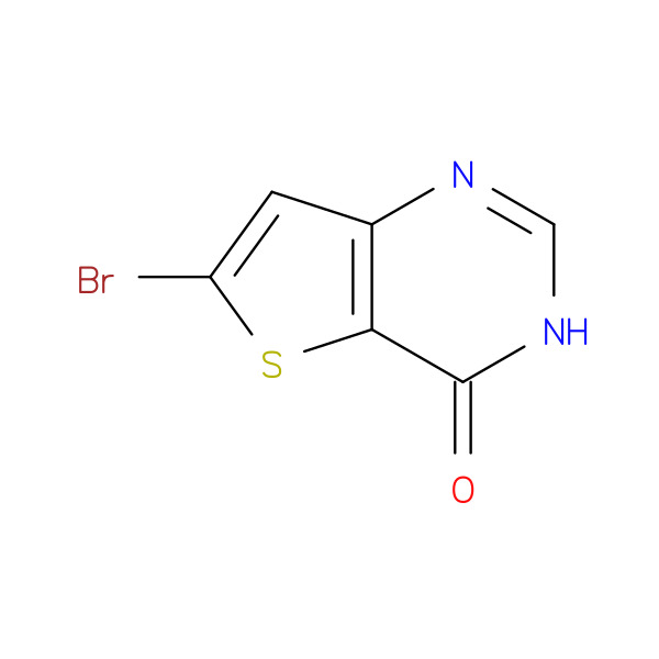 6-Bromothieno[3,2-d]pyrimidin-4(3H)-one 化学構造式