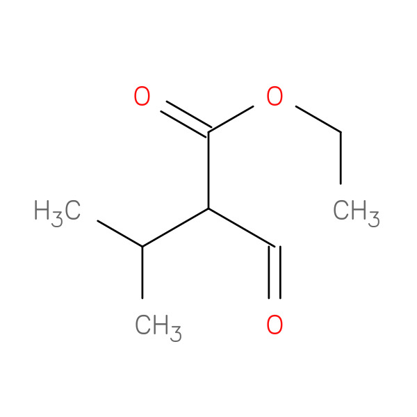 Butanoic acid, 2-formyl-3-methyl-, ethyl ester 化学構造式