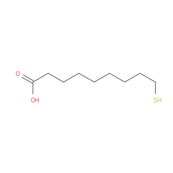 9-Mercaptononanoic acid 化学構造式