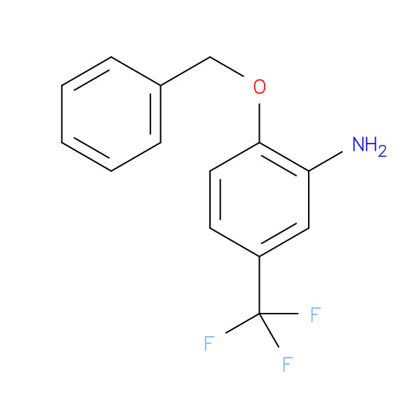 Benzenamine, 2-(phenylmethoxy)-5-(trifluoromethyl)- 化学構造式
