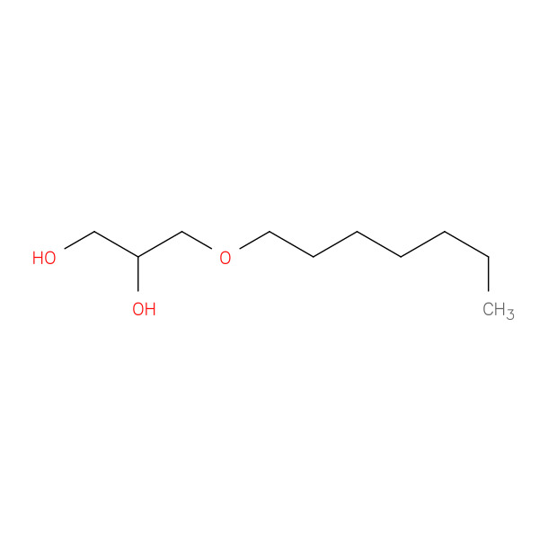 1,2-Propanediol, 3-(heptyloxy)- 化学構造式
