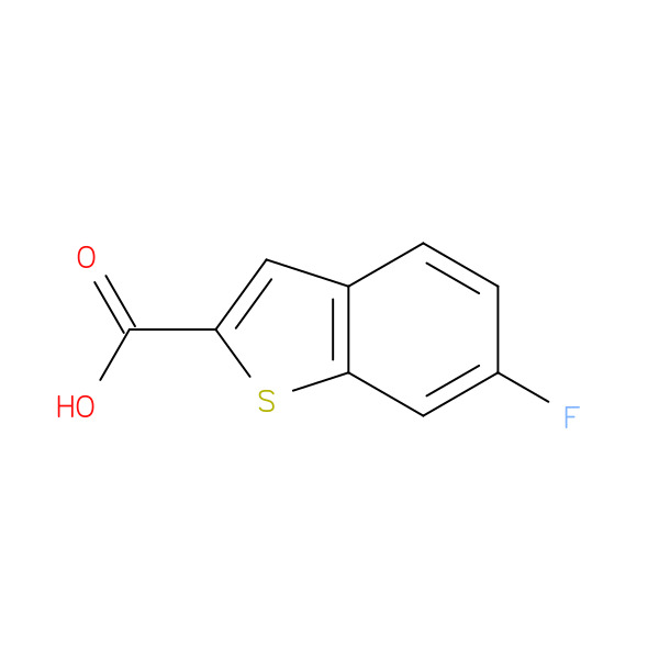 6-Fluorobenzo[B]Thiophene-2-Carboxylic Acid 化学構造式