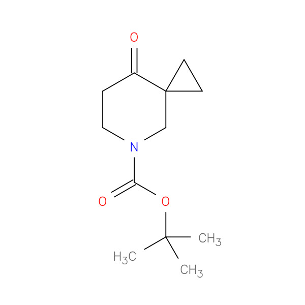 tert-Butyl 8-oxo-5-azaspiro[2.5]octane-5-carboxylate 化学構造式