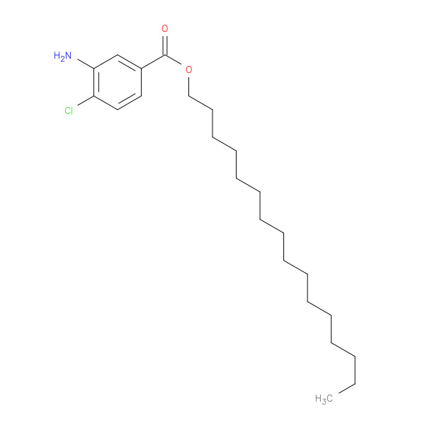 Hexadecyl 3-amino-4-chlorobenzoate 化学構造式