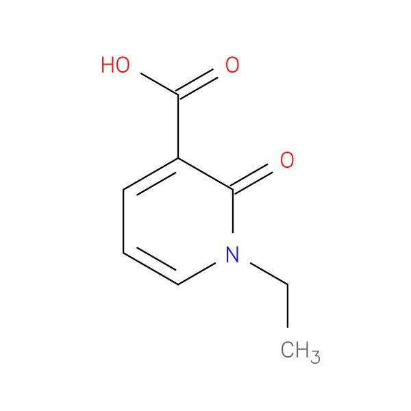 1-Ethyl-2-oxo-1,2-dihydropyridine-3-carboxylic acid 化学構造式