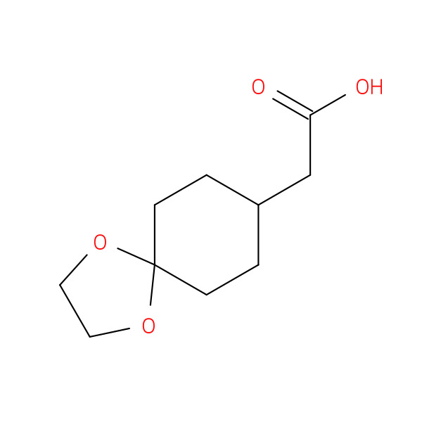 2-(1,4-Dioxaspiro[4.5]decan-8-yl)acetic acid 化学構造式