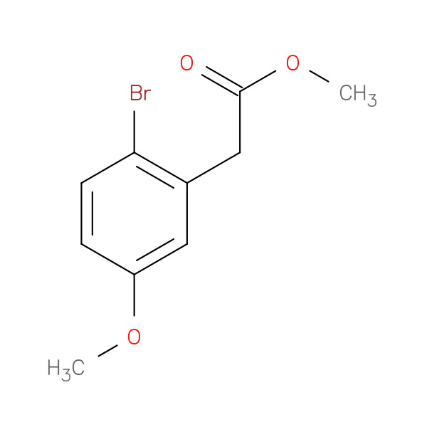 Methyl 2-(2-bromo-5-methoxyphenyl)acetate 化学構造式