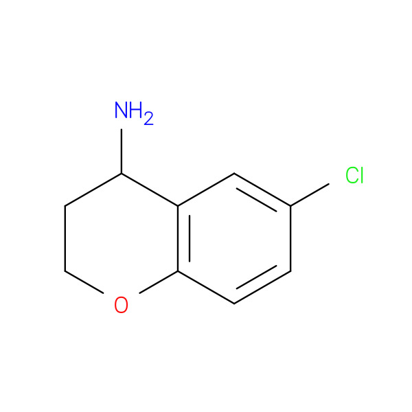6-Chloro-chroman-4-ylamine 化学構造式
