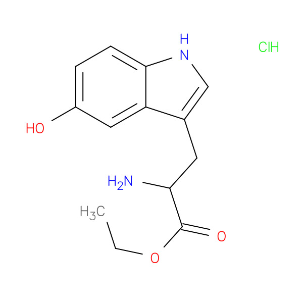 5-HYDROXY-DL-TRYPTOPHAN ETHYL ESTER HYDROCHLORIDE 化学構造式