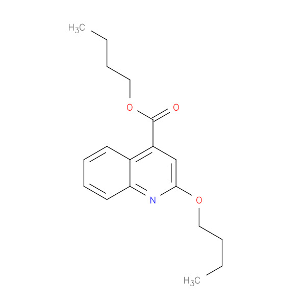 Butyl 2-butoxyquinoline-4-carboxylate 化学構造式