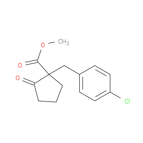 1-[(4-Chlorophenyl)methyl]-2-oxocyclopentanecarboxylic Acid Methyl Ester 化学構造式