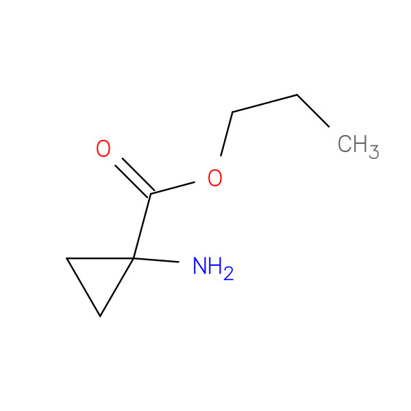 Cyclopropanecarboxylic acid, 1-amino-, propyl ester (9CI) 化学構造式